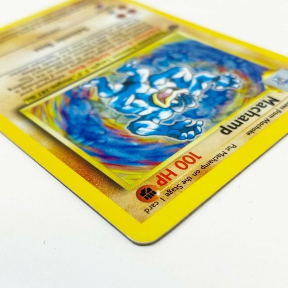 Pokemon MACHAMP 1st Edition Holo Rare 8/102 Base - Picture 2 of 13